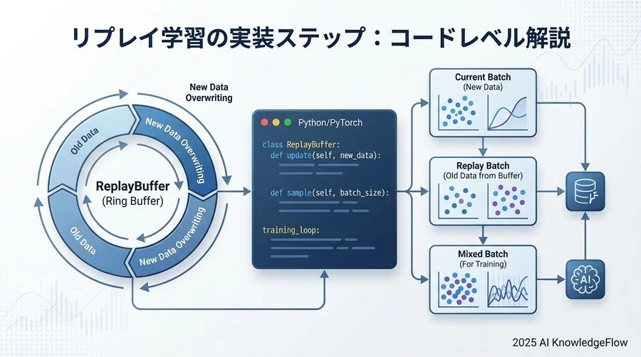 リプレイ学習の実装ステップ：コードレベル解説 - Section Image