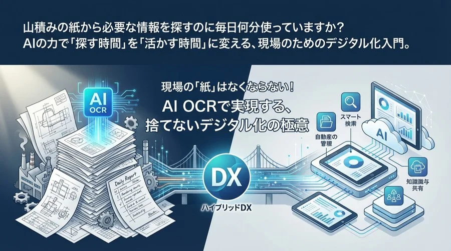現場の「紙」はなくならない！AI OCRで実現する、捨てないデジタル化の極意