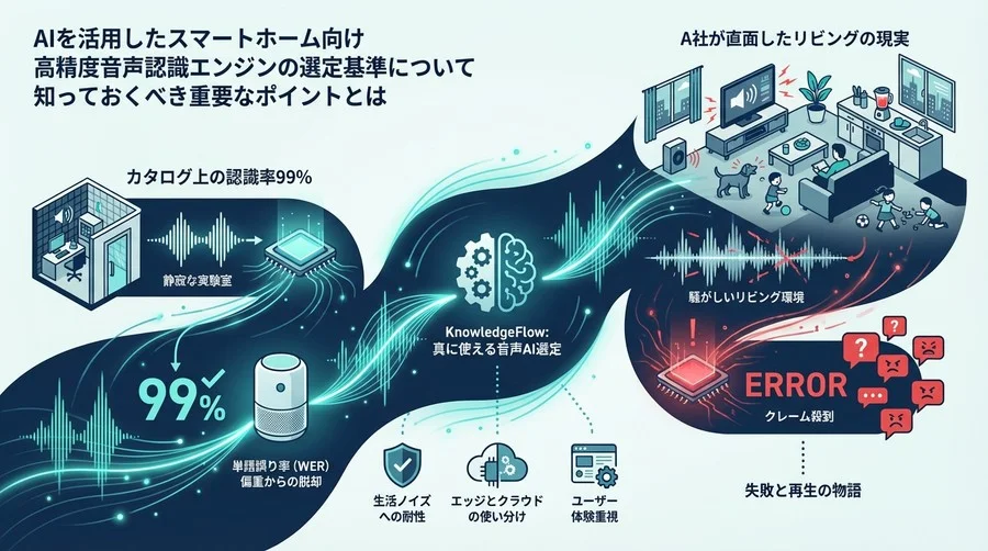 「認識率99%」の罠：スマートホーム開発者が陥る音声認識エンジン選定の失敗と、A社が直面したリビングの現実