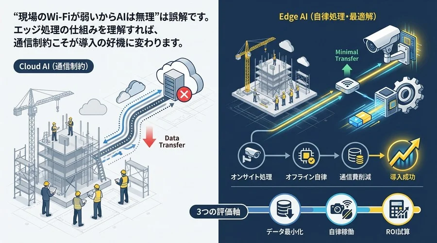 建設現場の通信制約を突破するエッジAIカメラ選定の技術的アプローチ