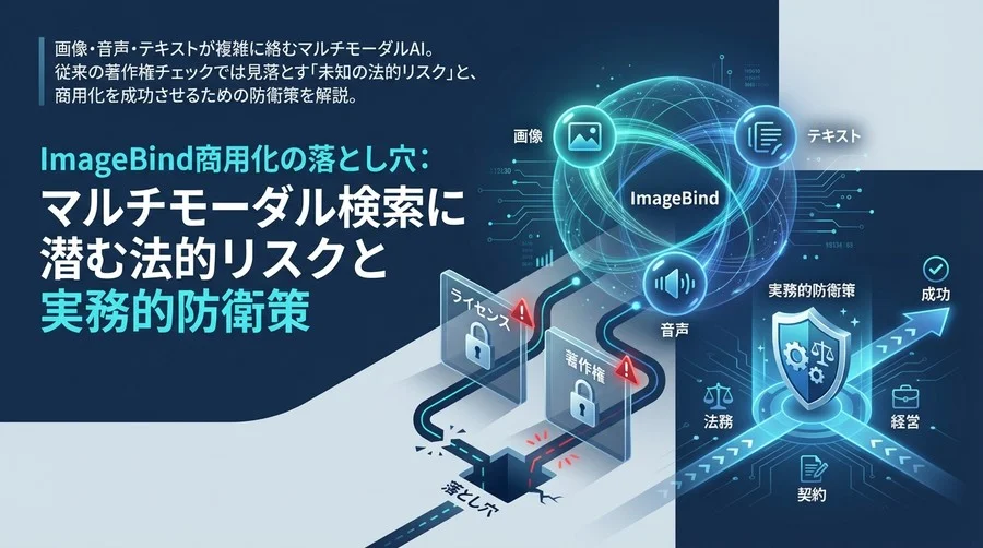 ImageBind商用化の落とし穴：マルチモーダル検索に潜む法的リスクと実務的防衛策