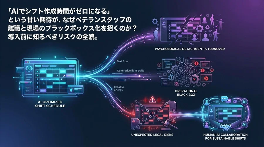 AIシフト作成の「最適化」が招く現場崩壊の危機とは？心理・運用・法的リスクと回避策