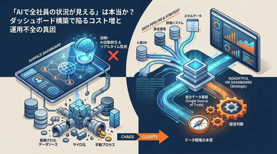 「AIで全社員が見える」の落とし穴：人的資本ダッシュボード構築で経営層が知るべきデータパイプラインの真実