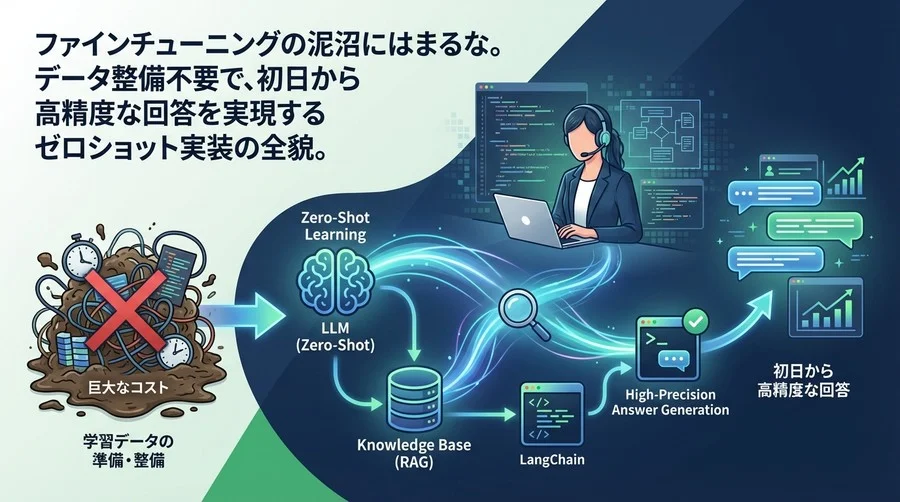 ゼロショット学習でファインチューニング不要なAI導入ガイド