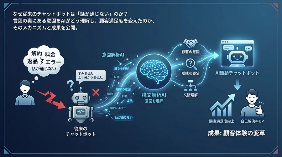 「話が通じない」ボットを卒業せよ：意図解析AIが実現する顧客満足度向上のメカニズムと導入戦略