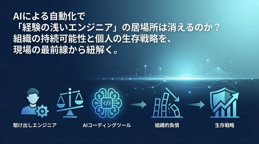 AIで「駆け出しエンジニア」は絶滅するのか？ 開発組織の崩壊を防ぐ生存戦略と未来予測