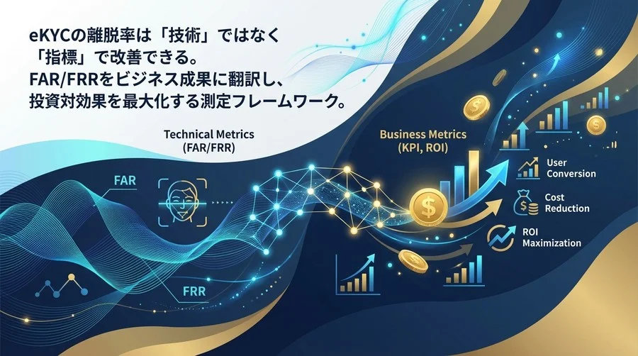 eKYCの離脱率は「技術」でなく「指標」で改善する：AI顔認証のROI最大化フレームワーク
