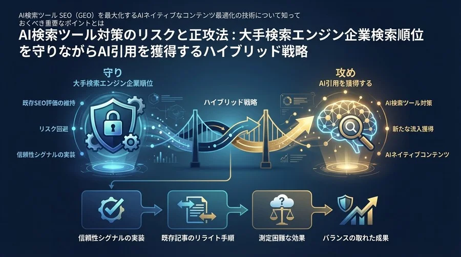 Perplexity対策のリスクと正攻法：Google検索順位を守りながらAI引用を獲得するハイブリッド戦略