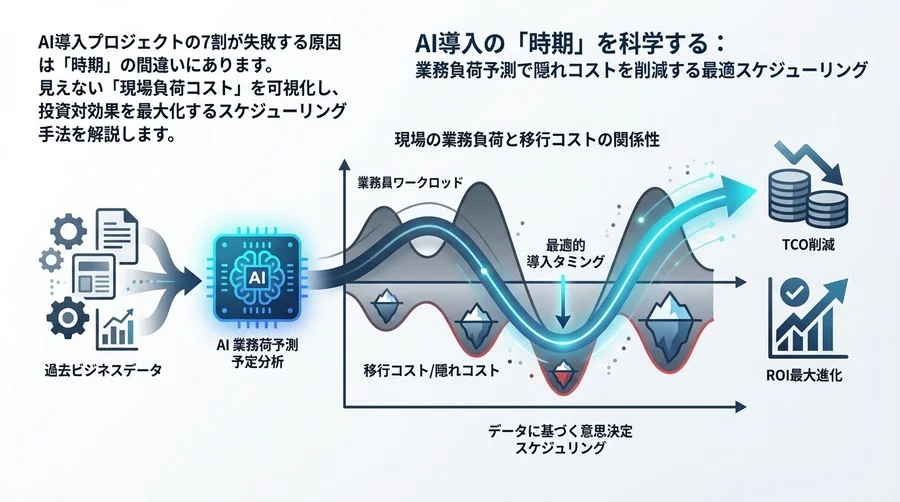 AI導入の「時期」を科学する：業務負荷予測で隠れコストを削減する最適スケジューリング
