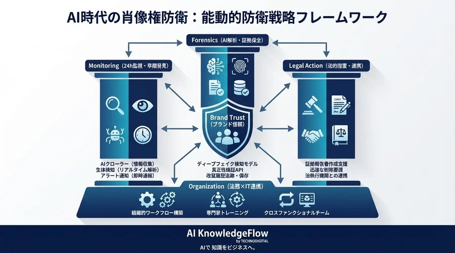 ディープフェイク検出AIで実現する肖像権保護：法務と技術が融合する能動的防衛戦略 - Conclusion Image