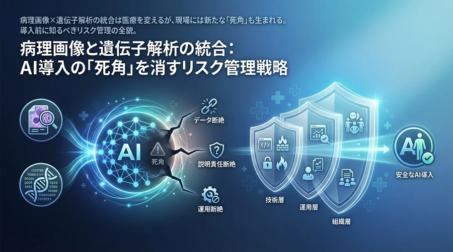 病理画像と遺伝子解析の統合：AI導入の「死角」を消すリスク管理戦略