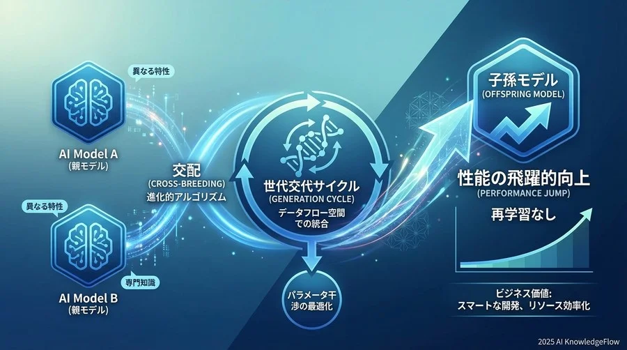 2. 基礎概念：「進化的モデルマージ」の仕組み - Section Image