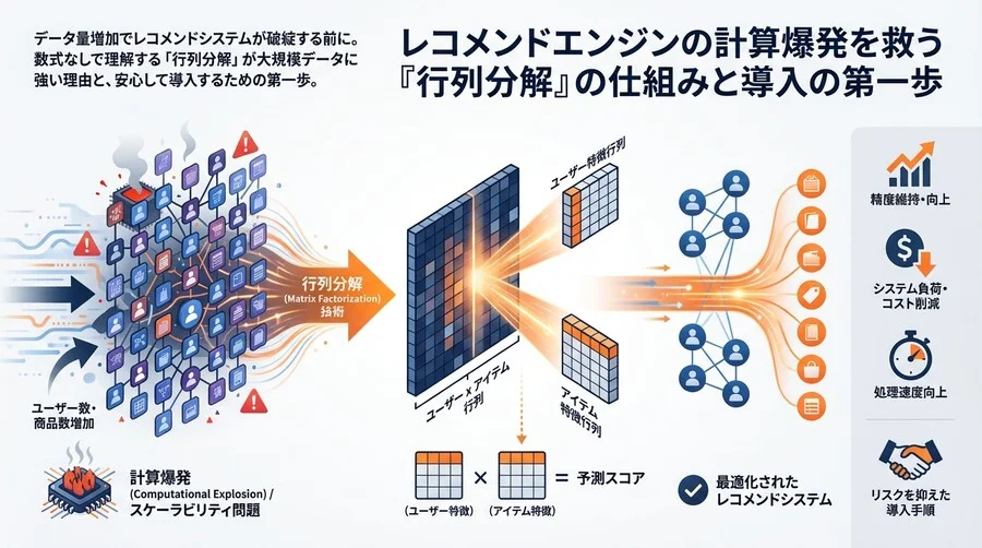 レコメンドエンジンの計算爆発を救う「行列分解」の仕組みと導入の第一歩