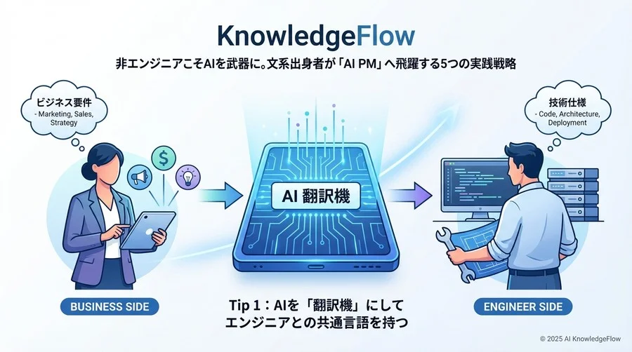 Tip 1：AIを「翻訳機」にしてエンジニアとの共通言語を持つ - Section Image