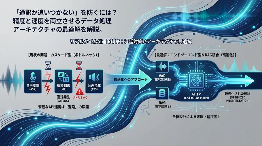 「通訳が追いつかない」は設計ミス？リアルタイムAI通訳構築の遅延対策とアーキテクチャ最適解