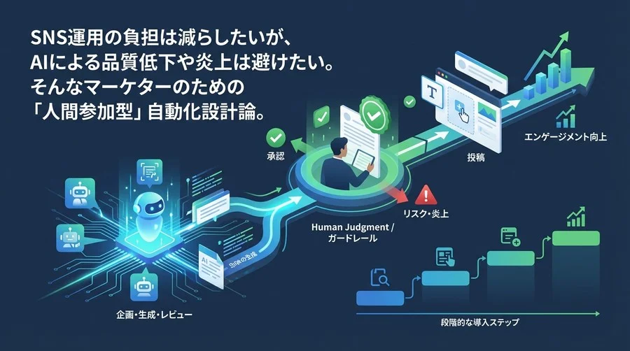 SNS運用の「自動化」が怖いあなたへ。AIエージェントと人間が協調する「Human-in-the-loop」パイプライン設計論