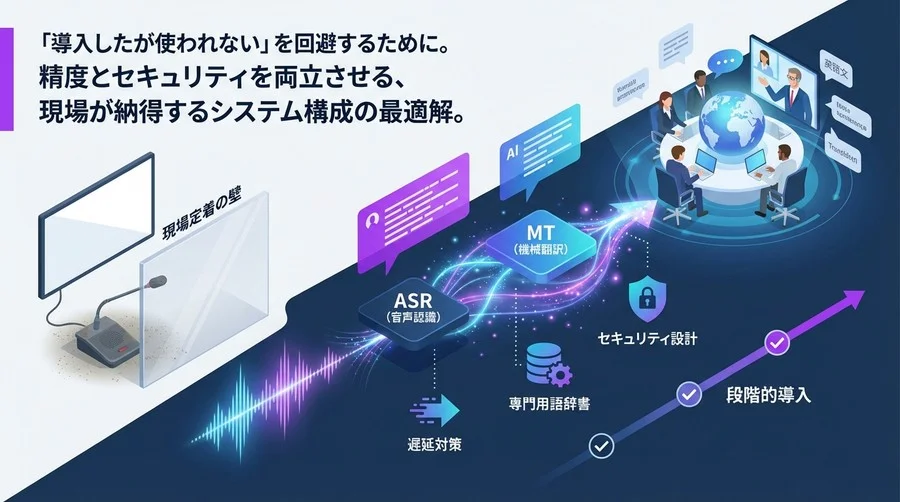 「導入したのに使われない」を防ぐAI通訳システム構成｜情シスが知るべきASR×翻訳連携の現実解