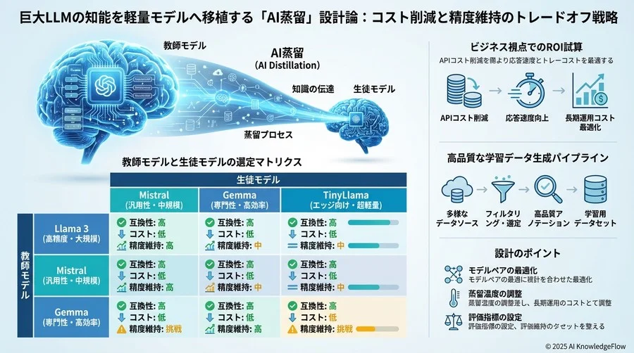 教師モデルと生徒モデルの選定マトリクス - Section Image