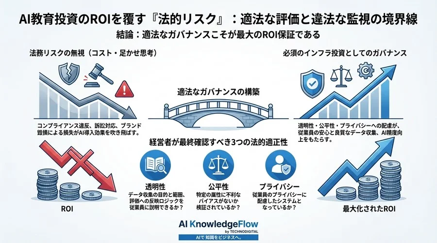 AI教育投資のROIを覆す「法的リスク」：適法な評価と違法な監視の境界線 - Conclusion Image
